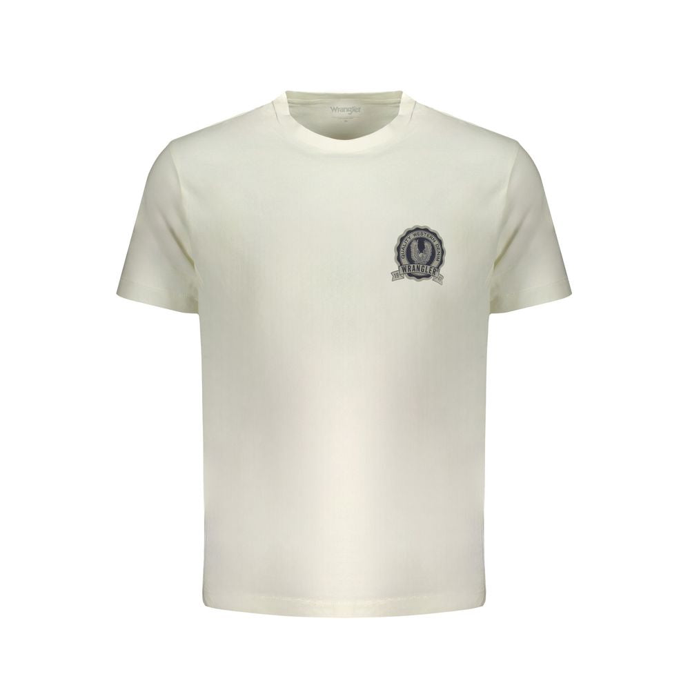 Wrangler Bianco Cotton Men T-Shirt - ClickThatClicks 