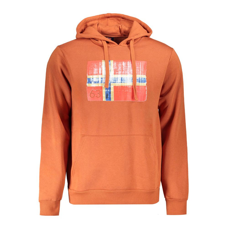 Norway 1963 Brown Cotton Men Sweater Hoodie