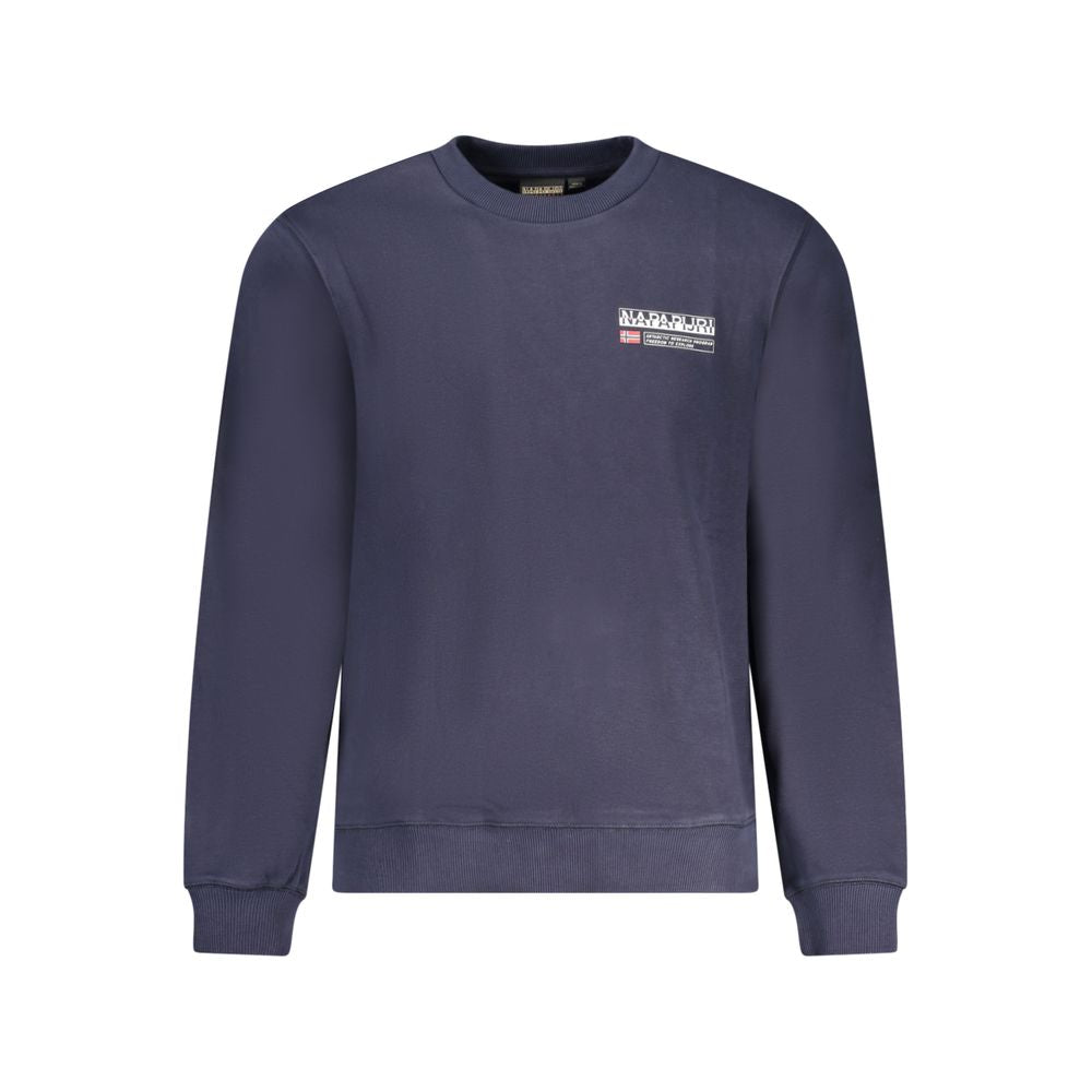 Napapijri Blue Cotton Men Sweatshirt - ClickThatClicks 