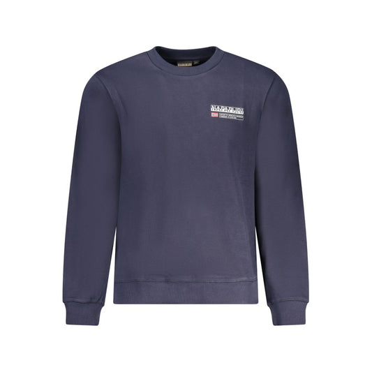 Napapijri Blue Cotton Men Sweatshirt - ClickThatClicks 