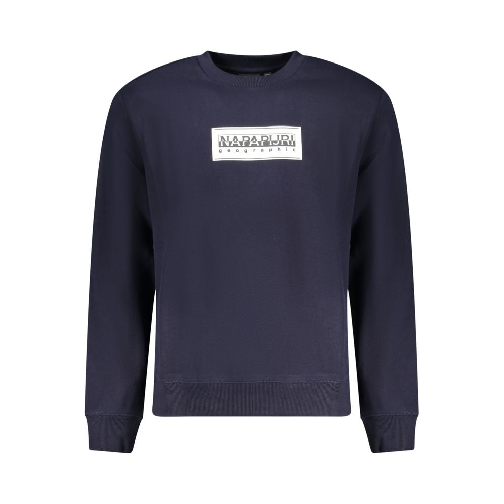 Napapijri Blue Cotton Men's Sweatshirt - ClickThatClicks 