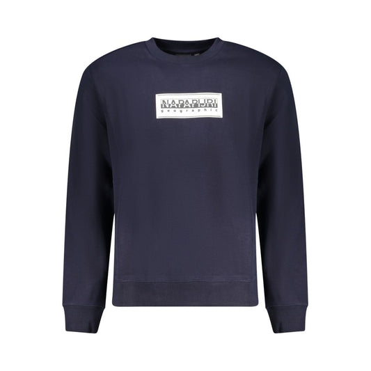 Napapijri Blue Cotton Men's Sweatshirt - ClickThatClicks 