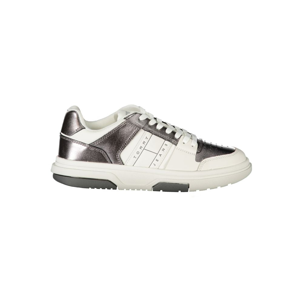 Tommy Hilfiger Bianco Polyurethane Women Sneaker - ClickThatClicks 