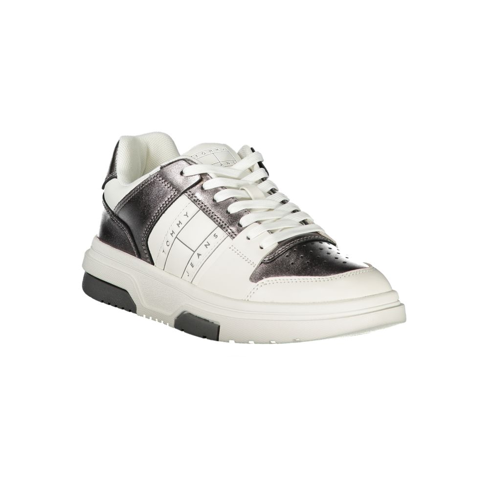 Tommy Hilfiger Bianco Polyurethane Women Sneaker - ClickThatClicks 