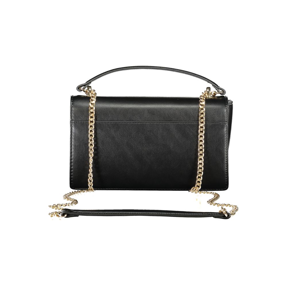 Mario Valentino Black Polyurethane Women Shoulder Bag - ClickThatClicks 