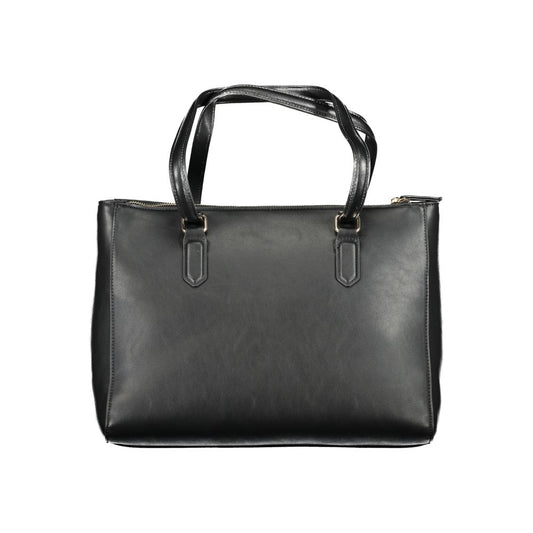 Mario Valentino Black Polyurethane Women Handbag - ClickThatClicks 