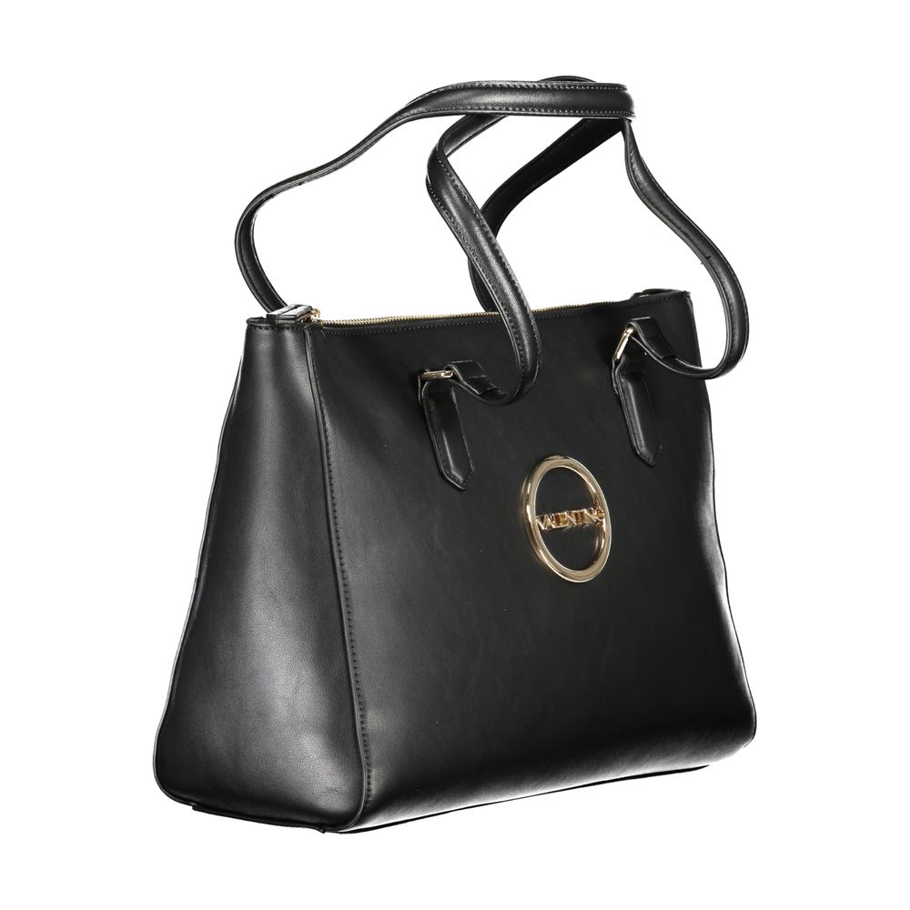 Mario Valentino Black Polyurethane Women Handbag - ClickThatClicks 