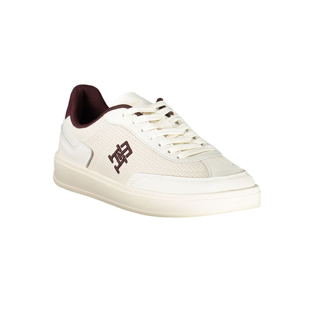 Tommy Hilfiger Beige Polyurethane Women Sneaker - ClickThatClicks 