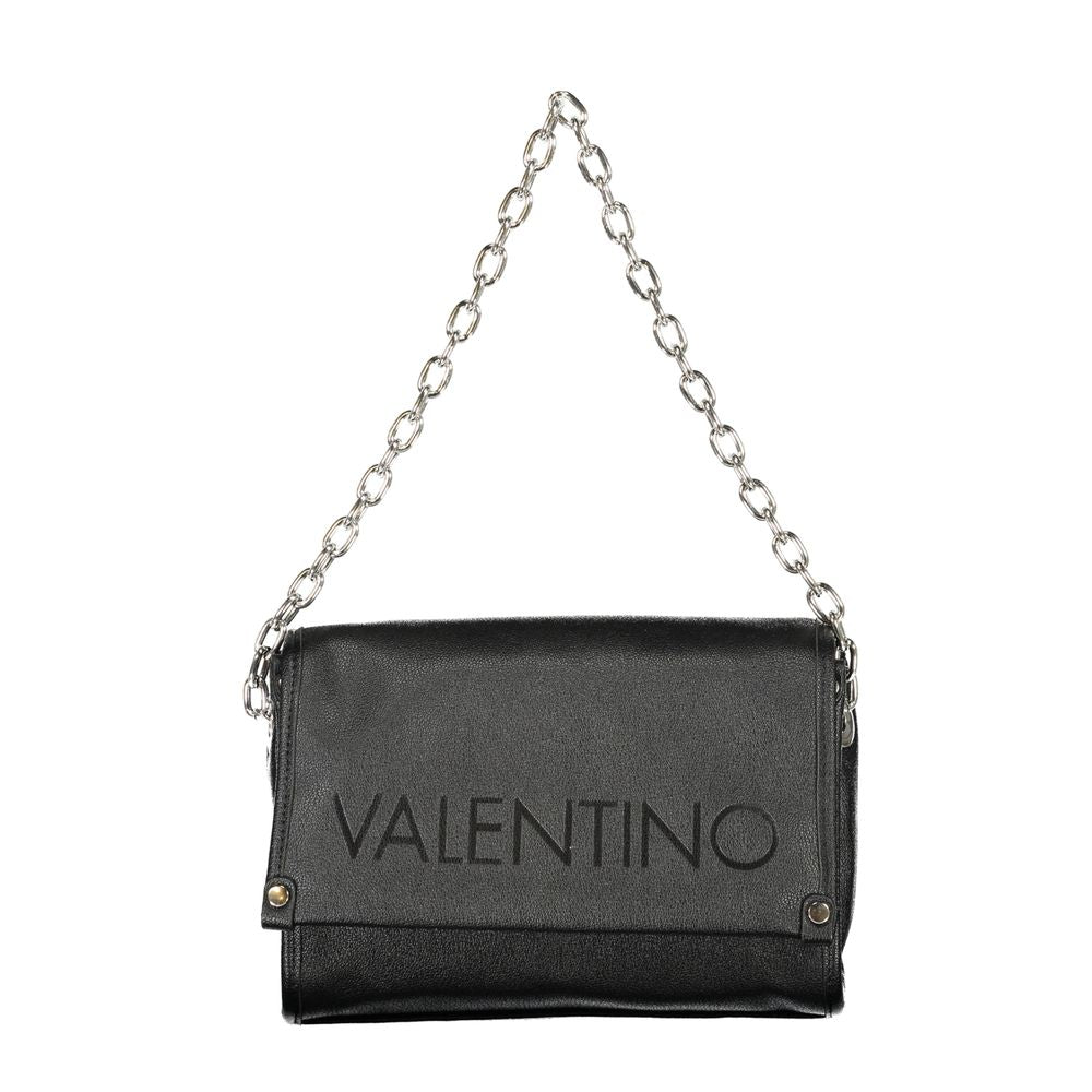 Mario Valentino Black Polyurethane Women's Shoulder Bag - ClickThatClicks 