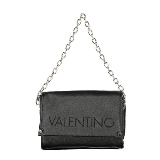 Mario Valentino Black Polyurethane Women's Shoulder Bag - ClickThatClicks 