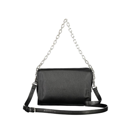 Mario Valentino Black Polyurethane Women's Shoulder Bag - ClickThatClicks 