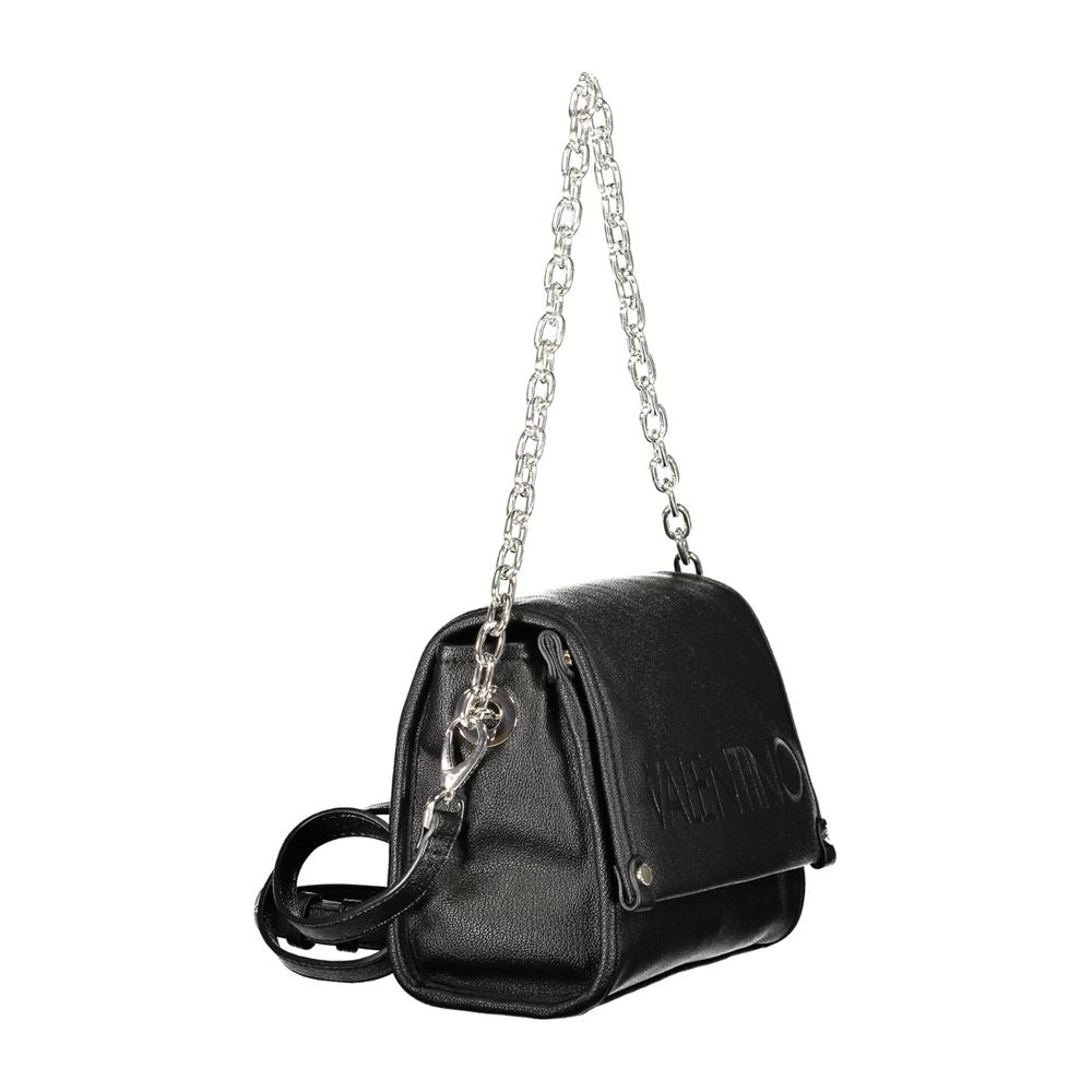 Mario Valentino Black Polyurethane Women's Shoulder Bag - ClickThatClicks 