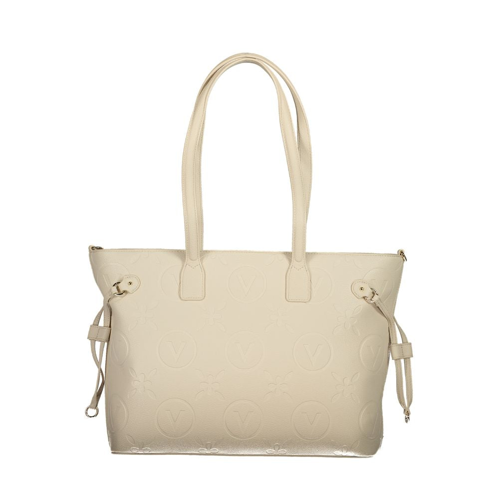 Mario Valentino Beige Polyurethane Women's Handbag - ClickThatClicks 
