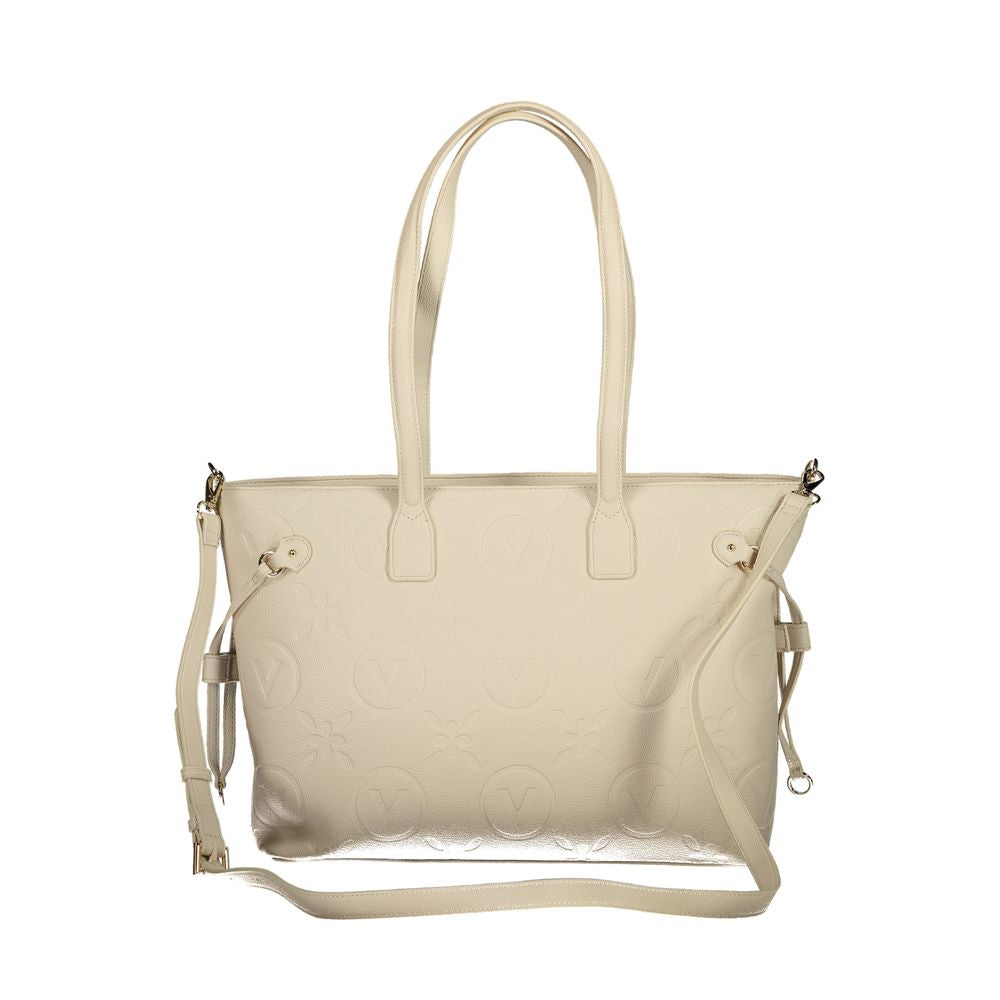 Mario Valentino Beige Polyurethane Women's Handbag - ClickThatClicks 
