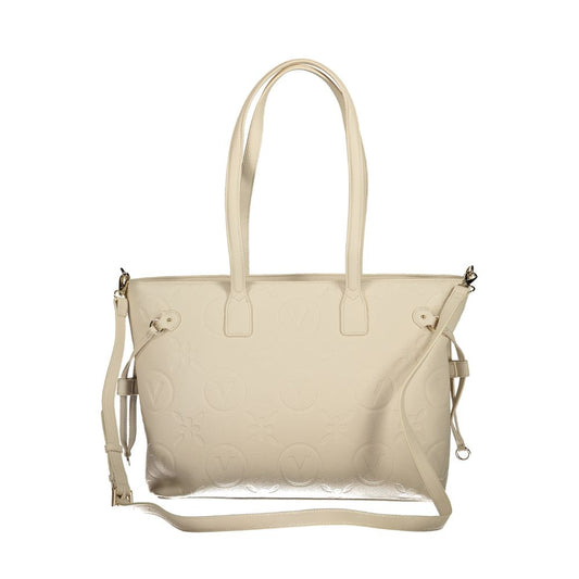 Mario Valentino Beige Polyurethane Women's Handbag - ClickThatClicks 