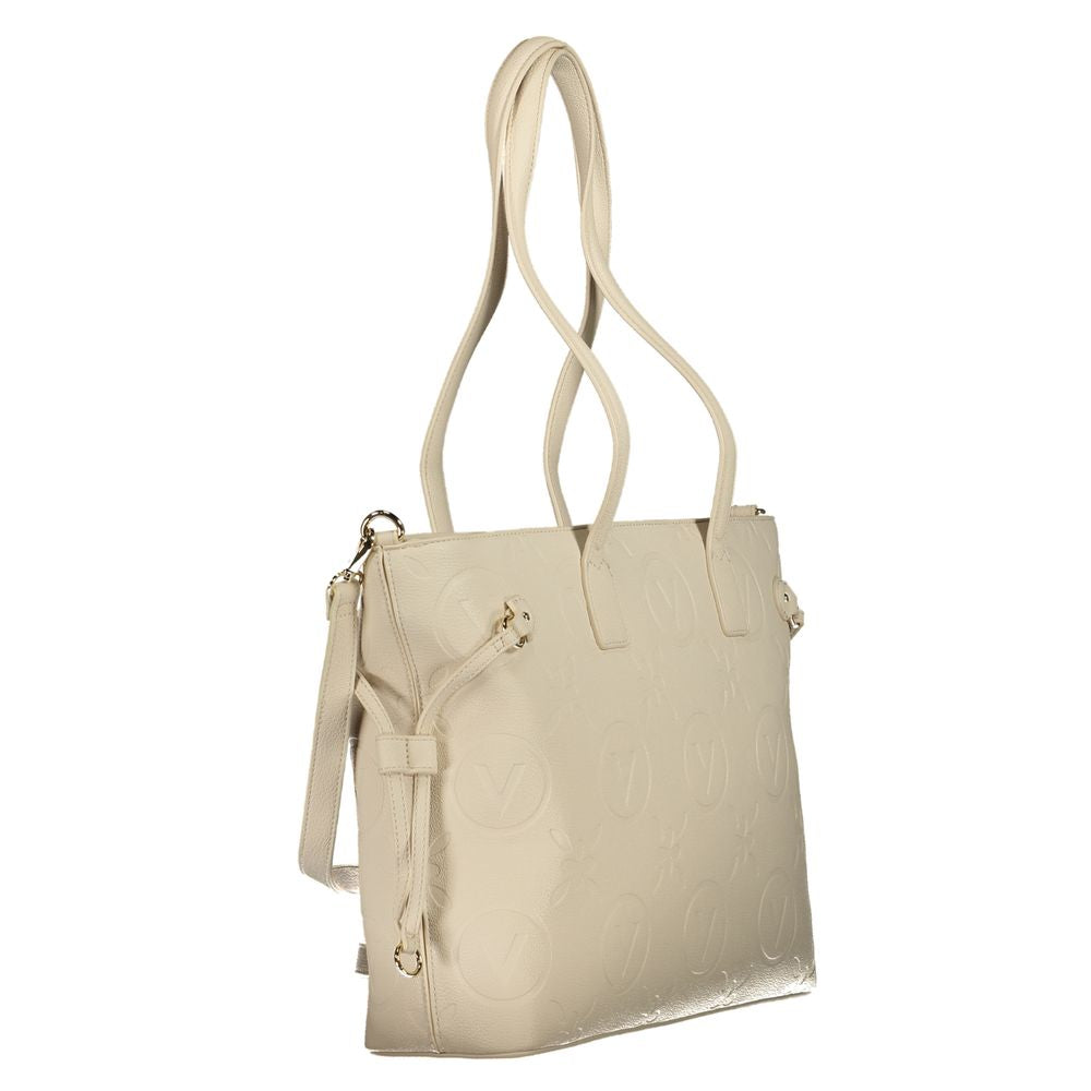 Mario Valentino Beige Polyurethane Women's Handbag - ClickThatClicks 