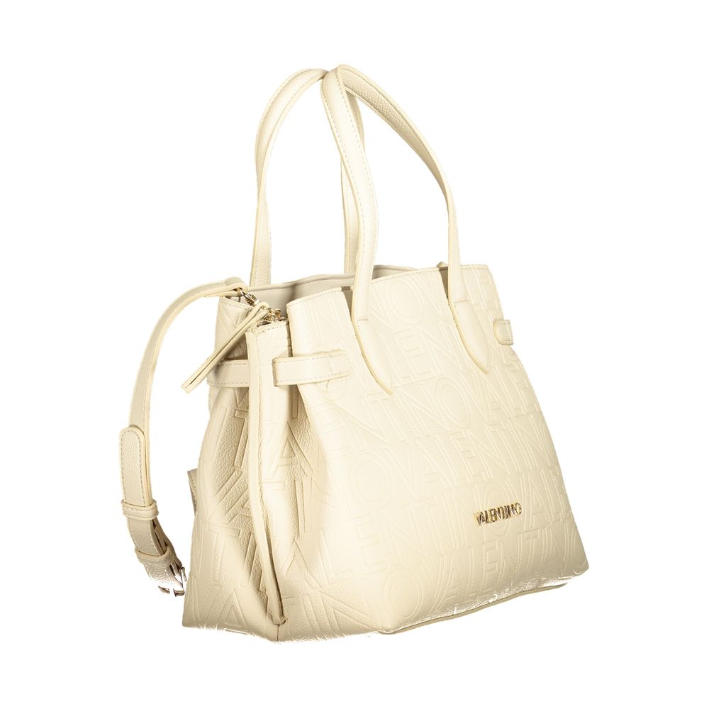 Mario Valentino Beige Polyurethane Women Handbag - ClickThatClicks 