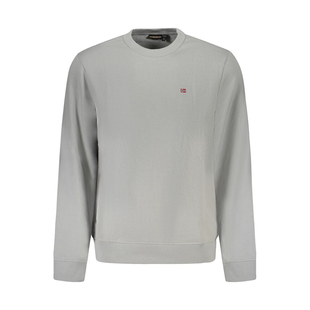 Napapijri Gray Cotton Men's Sweatshirt - ClickThatClicks 