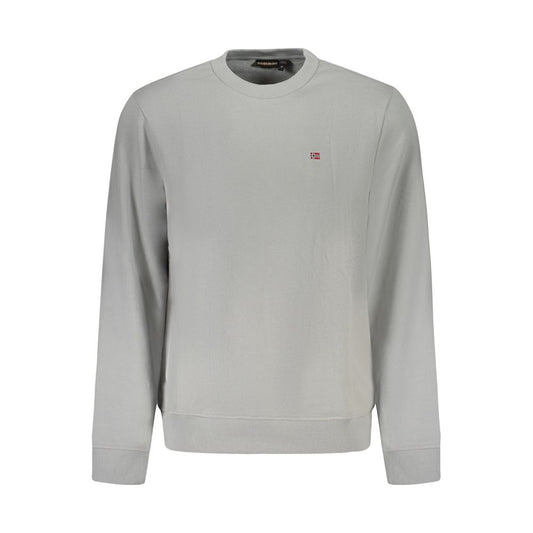 Napapijri Gray Cotton Men's Sweatshirt - ClickThatClicks 