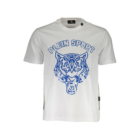 Plein Sport White Cotton Men T-Shirt - ClickThatClicks 