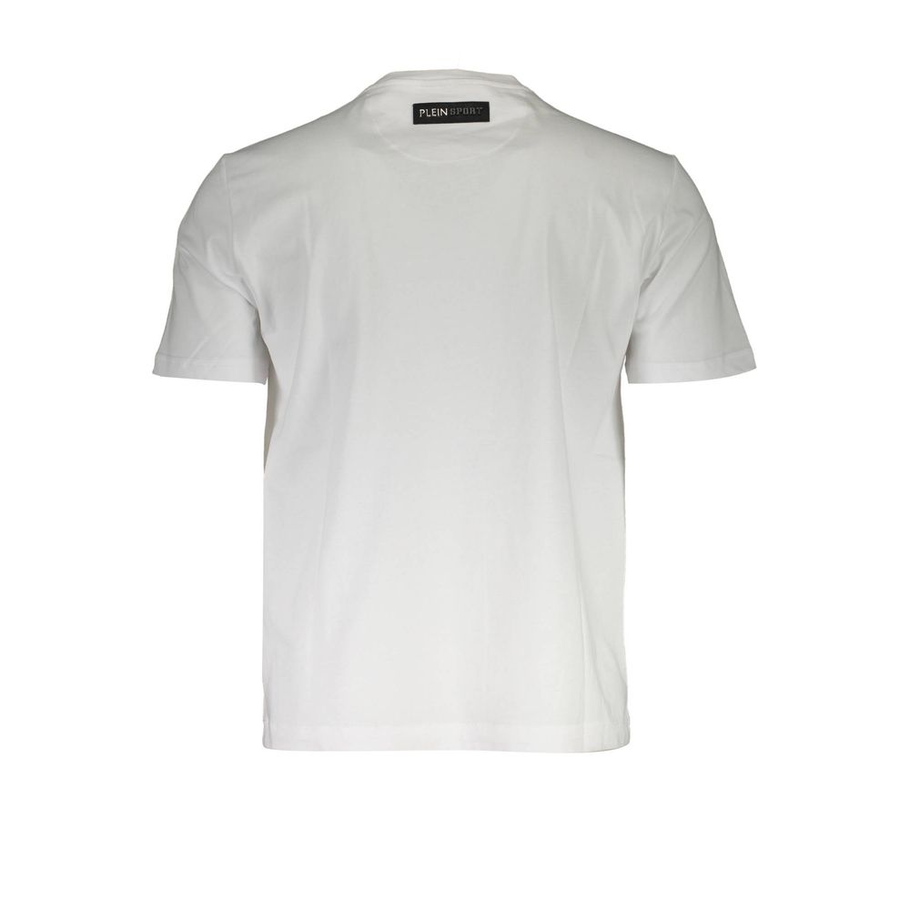 Plein Sport White Cotton Men T-Shirt - ClickThatClicks 