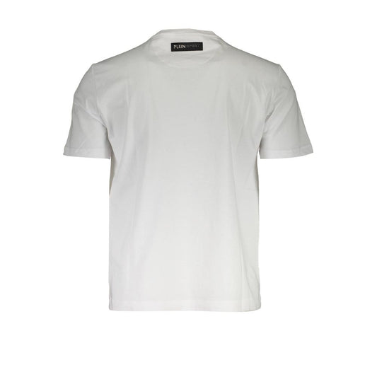 Plein Sport White Cotton Men T-Shirt - ClickThatClicks 