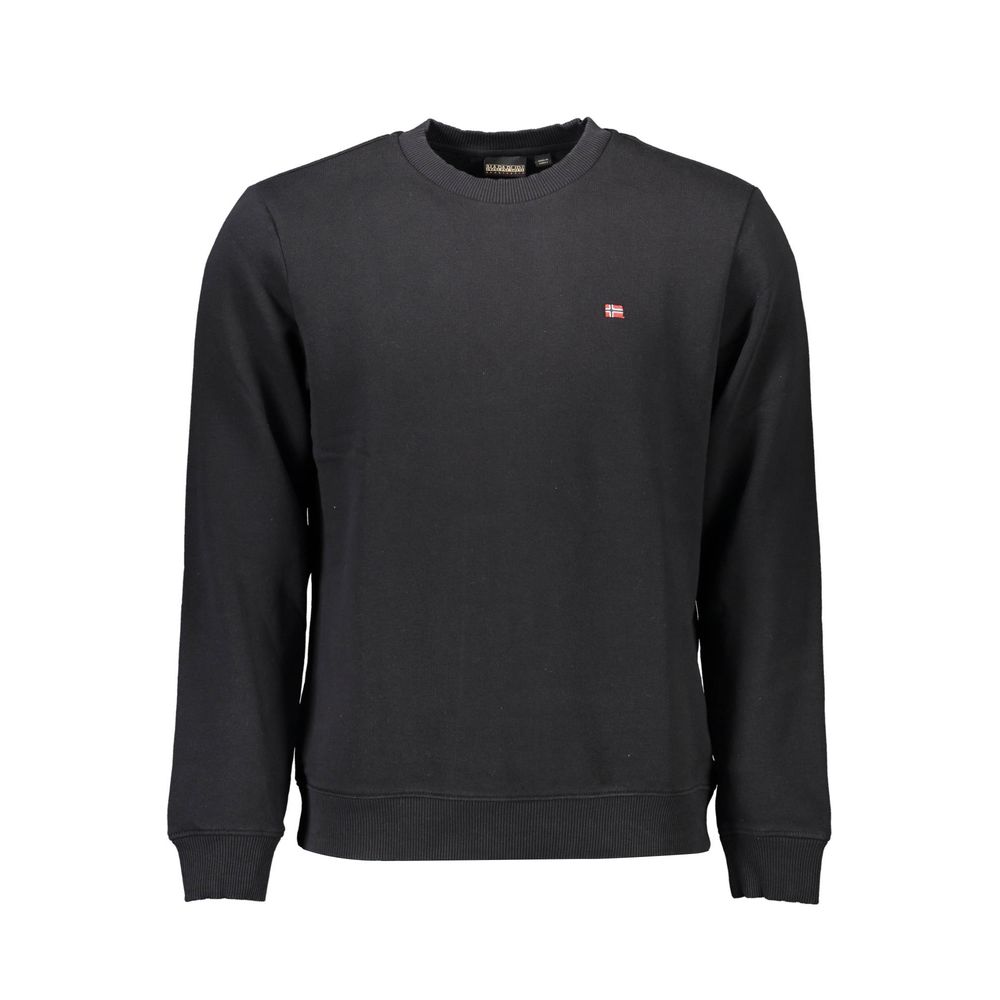 Napapijri Black Cotton Men Sweatshirt - ClickThatClicks 