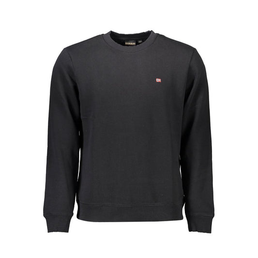 Napapijri Black Cotton Men Sweatshirt - ClickThatClicks 