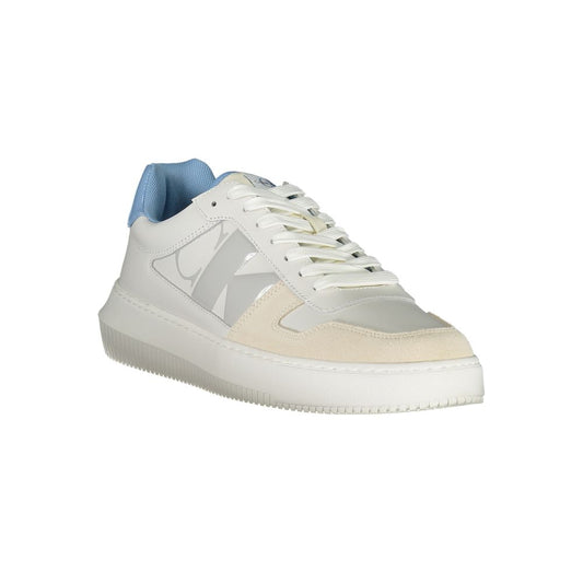 Calvin Klein Bianco Leather Mens Sneaker - ClickThatClicks 