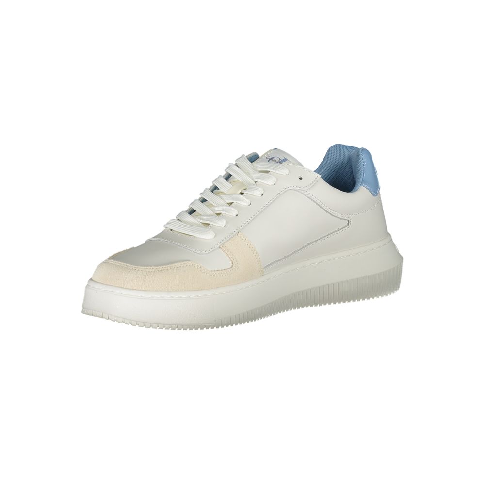 Calvin Klein Bianco Leather Mens Sneaker - ClickThatClicks 