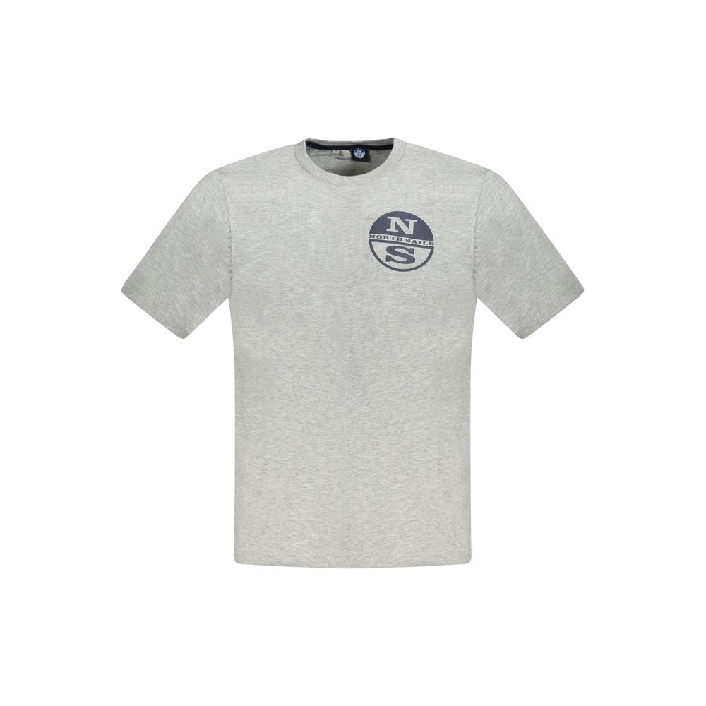 North Sails Gray Cotton Men's T-Shirt - ClickThatClicks 