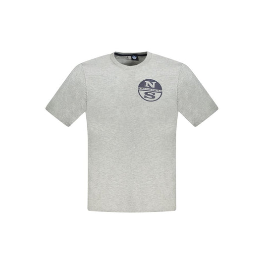 North Sails Gray Cotton Men's T-Shirt - ClickThatClicks 