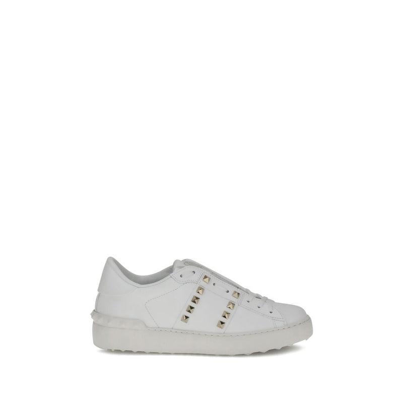 Valentino Garavani White Calf Leather Bos Taurus Low Top Sneakers