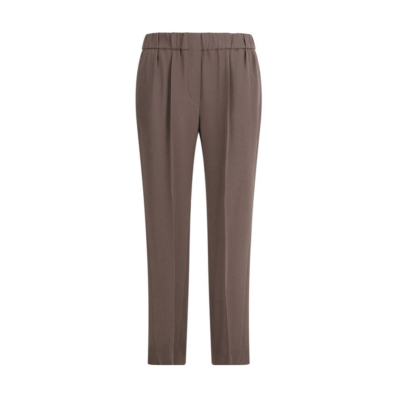 Brunello Cucinelli Gray Acetate Casual Pants