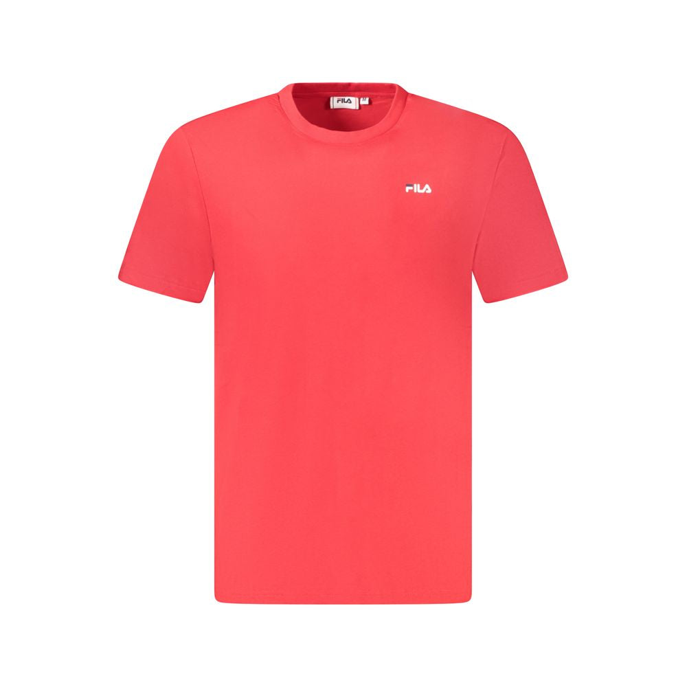 Fila Red Cotton Men T-Shirt - ClickThatClicks 