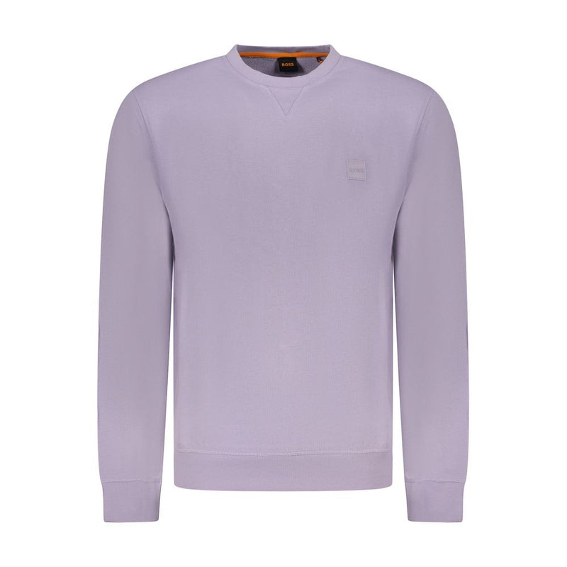 Hugo Boss Purple Cotton Men Sweater
