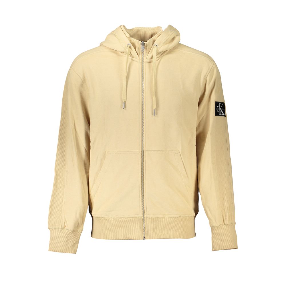 Calvin Klein Beige Cotton Men Sweater - ClickThatClicks 