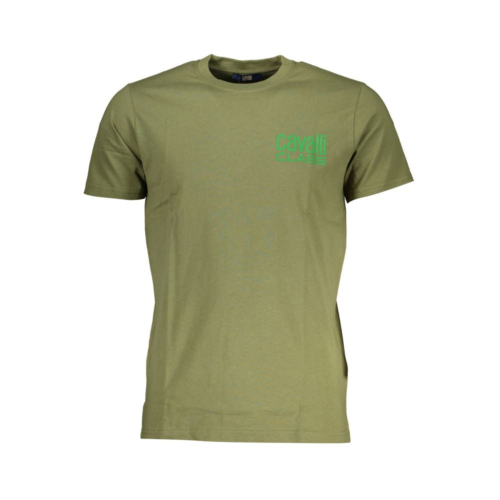 Cavalli Class Verde Cotton Men T-Shirt - ClickThatClicks 