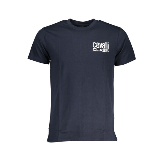 Cavalli Class Blue Cotton Men T-Shirt - ClickThatClicks 