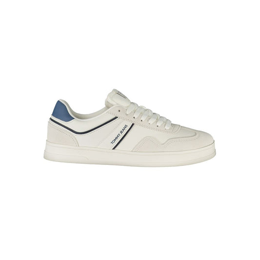 Tommy Hilfiger White Polyurethane Men's Sneaker - ClickThatClicks 