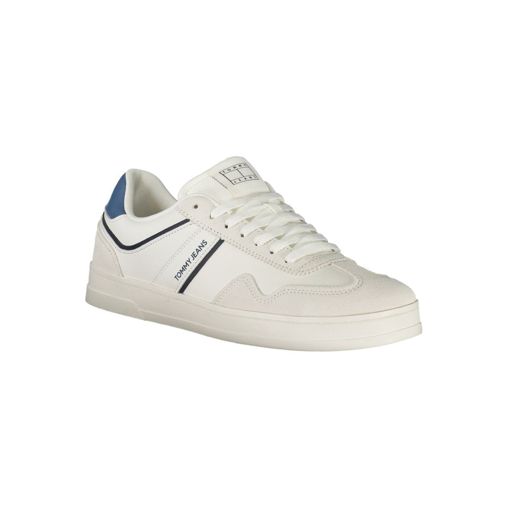 Tommy Hilfiger White Polyurethane Men's Sneaker - ClickThatClicks 