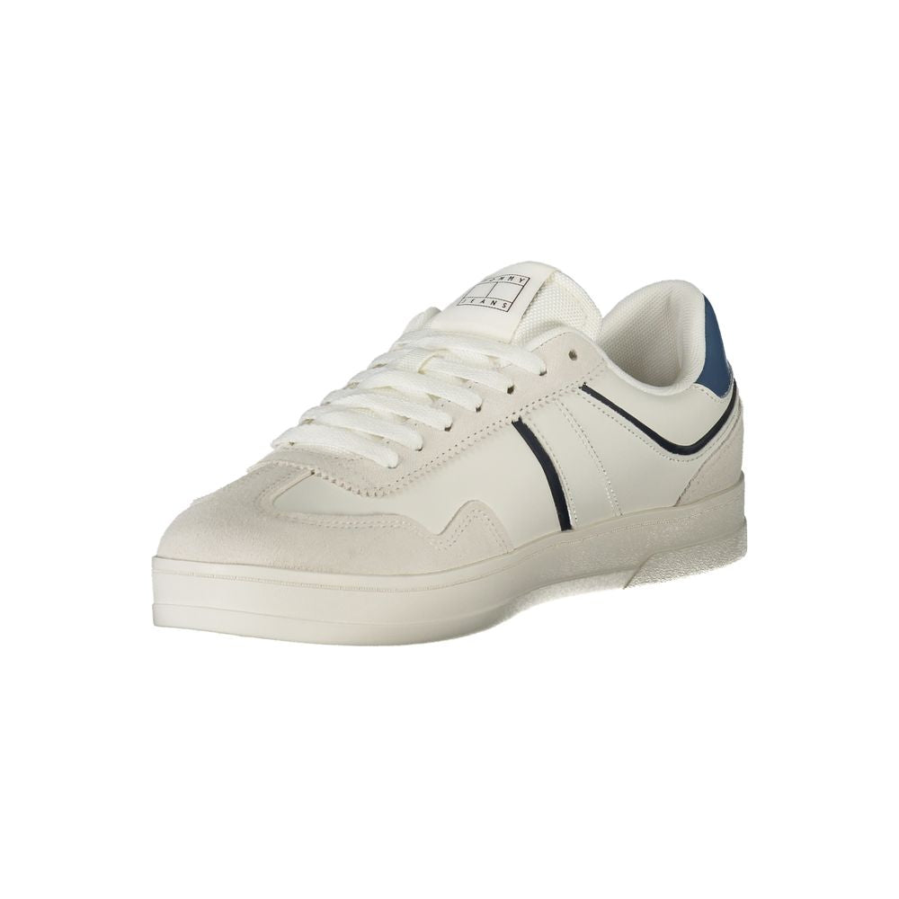 Tommy Hilfiger White Polyurethane Men's Sneaker - ClickThatClicks 