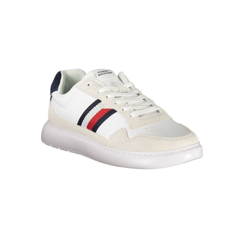 Tommy Hilfiger White Polyurethane Men Sneaker - ClickThatClicks 