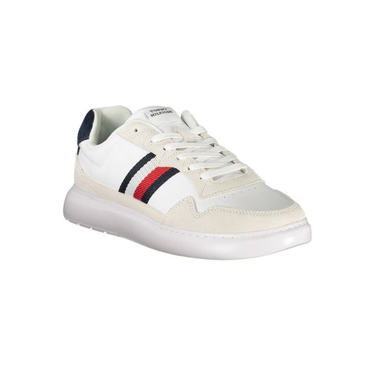 Tommy Hilfiger White Polyurethane Men Sneaker - ClickThatClicks 