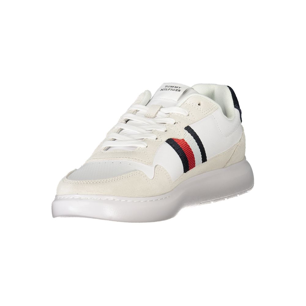 Tommy Hilfiger White Polyurethane Men Sneaker - ClickThatClicks 