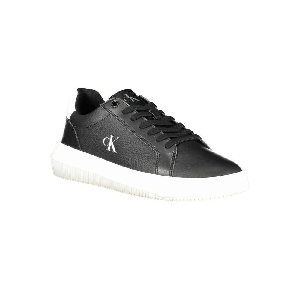 Calvin Klein Black Leather Men Sneaker - ClickThatClicks 