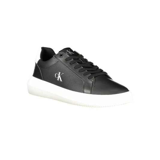 Calvin Klein Black Leather Men Sneaker - ClickThatClicks 
