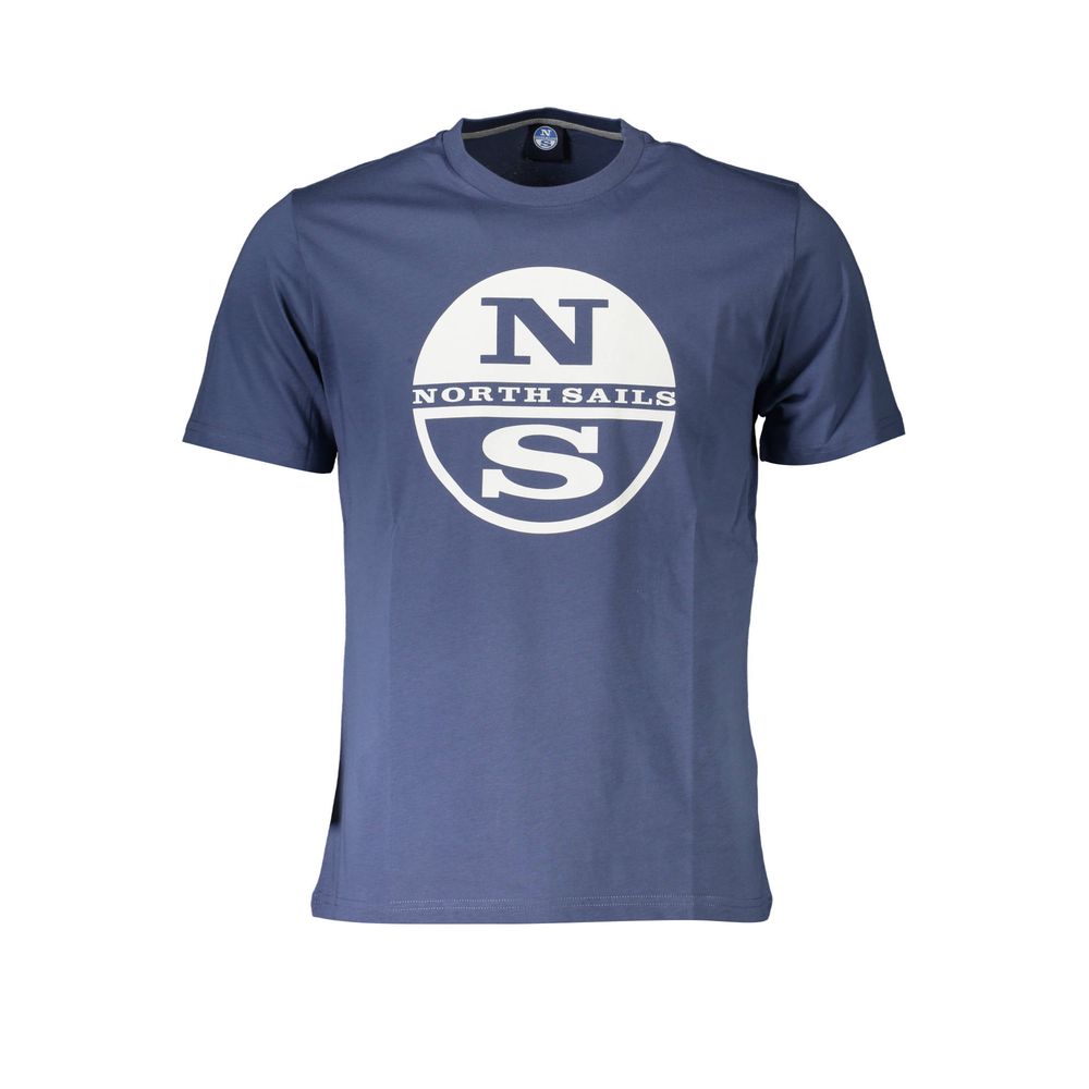 North Sails Blu Cotton Men T-Shirt - ClickThatClicks 