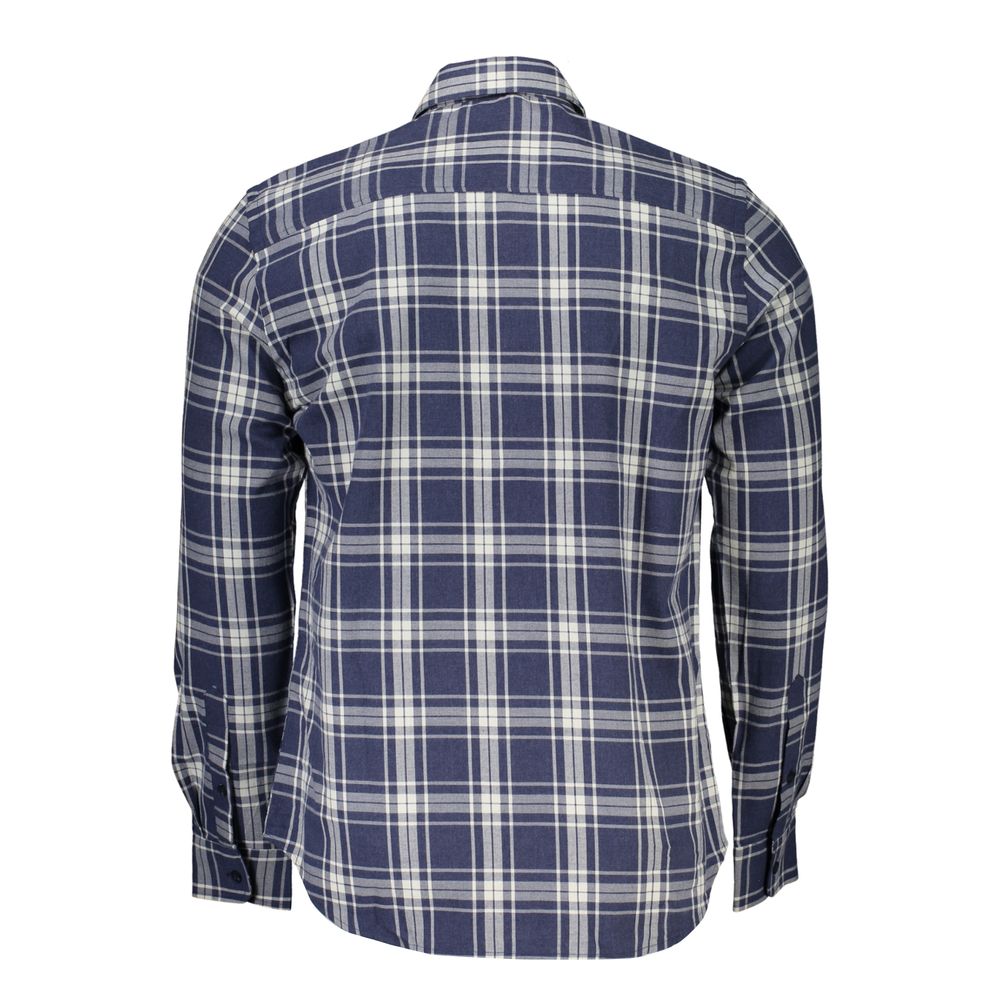 North Sails Blue Cotton Men Shirt - ClickThatClicks 