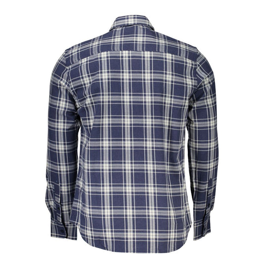 North Sails Blue Cotton Men Shirt - ClickThatClicks 